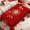 Decoración para Recién Casados Mantel Rojo Grande Compromiso Sala de Estar Mesa de Café Mantel de Atmósfera Nuevos Artículos de Boda