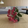 Ramo de Flores Mariposa de Mar Artificial Transfronterizo de 5 Ramas y 25 Flores de Doble Capa para Decoración de Ventana de Restaurante, Ramo de Flores Artificiales, Materiales Florales de Jardinería DIY