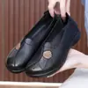Sapatos Femininos, Sapatos para Mulheres de Meia-Idade e Idosas, Sapatos Casuais para Idosos, Sapatilhas Antiderrapantes, Sapatos de Couro Macio Confortáveis para Primavera e Outono para Pessoas de Meia-Idade e Idosas