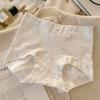Ropa Interior de Algodón Transpirable Boxer Antibacteriano 10A Cubre Cadera Estampado Pequeño Talla Grande Entrepierna Extendida Ropa Interior de Algodón para Mujer