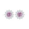 Pendiente de aleación de titanio F136 girasol incrustado circón 5A piercing labial diente interno G23 titanio joyería para perforación del cuerpo humano clavo de hueso de la oreja