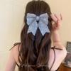 Horquilla con clip de resorte de lazo de diamantes completos superbrillantes Corea del Sur sentido del diseño dulce horquilla de clip superior nicho accesorios para el cabello de alta gama