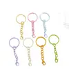 Corrente de chaveiro colorida com conta lagosta acessório de chaveiro DIY brinquedo de metal acessório de pingente para decoração de bolsa