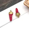 Aço Inoxidável Realista 3D Pimenta Vermelha Série de Legumes Pingente Chaveiro Brinco Acessórios Tendência DIY