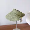 Recomendado por blogueira ~ Chapéu de Palha de Verão Feminino Coreano Chapéu de Sol para Proteção Solar Chapéu de Palha para Férias na Praia Chapéu de Sol