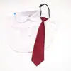 Corbata Uniforme Azul Oscuro Negro Rojo Vino para Mujer Estudiante DK Estilo Coreano Retro Estilo Hong Kong Color Sólido Tendón de Goma Gratis