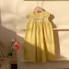 Vestido sin mangas para niña bordado con flores francesas 2026 Verano Nuevo Estilo Vestido de Sol para Niños Vestido Dulce de Princesa Estilo K
