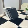 Alfombra Dormitorio Habitación Completamente Cubierta Felpa Manta de Cabecera Hogar de Niña Sala de Estar Esterilla de Espuma para Piso Alfombra Peluda Empalmada