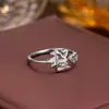 Anillo de Plata de Ley 925 100 Apellidos Familiares Apellido Familiar Anillo para Mujer Nuevo Amor Diseño de Nicho Sentido Anillo de Dedo Abierto Todo-partido Regalo