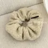 Goma para el pelo de felpa retro estilo coreano, para otoño e invierno, de lana de cordero, cuerda para coleta versátil de nicho, accesorio elegante para el cabello