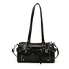 Bolsa de Tote Estilo Chica Dulce-Cool Picante Coreana para Mujer Verano 2026 Retro Nicho Estilo Motocicleta Bolsa de Hombro Cruzada para Viajar