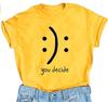 AliExpress impresión de cartas de deseos tú decides camiseta de manga corta de moda para hombre y mujer