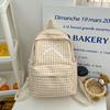 Mochila Estilo Japonés Xiaoqing Nueva Escuela Secundaria para Estudiantes de Secundaria Mujeres Estilo Coreano Estilo Ins Estudiantes de Secundaria Estudiantes de Secundaria Mochila a Cuadros con Lazo