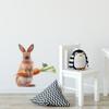 Fan Xi - Nuevo FX-F27 - Pegatinas decorativas de pared con diseño de conejo y zanahoria para habitación infantil, pasillo y comercial