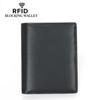 Comercio exterior nueva billetera de cuero para hombre fábrica mayoreo rfid multifuncional vertical con monedero entrega en una pieza