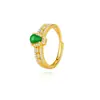 Anillo de Calabaza Retro Estilo Nacional para Mujer Lujo Ligero Versátil Abierto Ajustable Anillo de Dedo al por Mayor con Certificado Jade Verde Natural