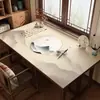 Novo Tapete de Mesa para Caligrafia Estilo Chinês, Tendência Nacional, Tapete de Couro para Escrita com Caligrafia Estilo Antigo, Tapete de Mesa à Prova d'Água e de Óleo, Tapete de Mesa para Estudante