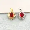 Conjunto de pingente de colar luxo leve indústria pesada oval todo em diamante personalidade acessórios de pingente de colar para banquete atacado