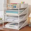 Organizador de Arquivos para Mesa de Escritório Porta-armazenamento de Mesa Vertical Multi-camadas Porta-arquivo Caixa de Documentos A4 Caixa de Classificação