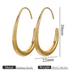 Pendientes Europeos y Americanos Dorados Doble C Transfronterizos para Mujer, Lujo Accesible Pendientes de Acero de Titanio de Nicho de Gama Alta, Pendientes de Moda y Exquisitos