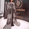 2027 Ropa de Mujer para Comercio Exterior Transfronterizo Europeo y Americano, Chal Sexy Estampado en Oro de Marca Independiente, Conjunto de Vestido de Noche de Dos Piezas