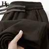 Calça Casual Masculina Outono Inverno Moda Personalidade Padrão Espiga de Trigo Masculino Adolescentes Respirável Caimento Anti-rugas Esportiva Perna Reta