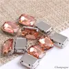 Taladro de Garra Octagonal Rectangular Strass Rectangular Vidrio Rectangular Taladro Cosido a Mano Joyería DIY Ropa Accesorios de Boda Accesorios
