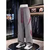 Calça de Outono 2026 Novo Estilo Cor Blocada Composta Não Elástica M-5XL HK26951-Especial P29