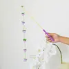 Pelota colorida frutal con palo largo, duradero y masticable, juguete para gatos de caqui, juguete autoentretenido para gatitos