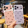 Aplicável ao Apple 18promax Estilo Coreano Capa de Celular com Laço Criativa iPhone17 Couro Fosco 16 Capa Protetora