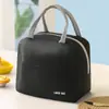 Nova Bolsa Térmica Lisa de Sarja da Gena Bolsa Térmica Portátil Bolsa Espessa para Marmita de Estudante Bolsa de Almoço Bolsa para Refeição