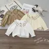 Peça Camisa Infantil Rantuo 26 Novo Estilo para Bebês e Crianças Pequenas Série de Cores Quentes Manga Longa Doce Atacado