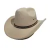 Chapéu de Cowboy Ocidental Clássico Europeu e Americano Lã Aba Larga Cavaleiro Masculino e Feminino Chapéu para Exterior Chapéu de Sol Chapéu de Proteção Solar