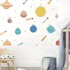 Nuevo Planeta del Sistema Solar Pegatina de Pared de Fondo para Habitación Infantil Dormitorio Pegatina Decorativa de Pared para Guardería Venta al por Mayor de Comercio Exterior