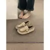 Mocassins Pelúcia Retro Fosco Estilo Floresta Outono e Inverno 2025 Quentes de Calçar Avó Sola Macia Birkenstock Sapatos de Algodão