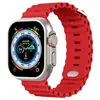 Adecuado para correas de Apple Watchs456789/10/11 Correas de Apple Modificadas Correas de Reloj de Silicona Marina