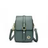 Bolsa de Cuero Suave para Teléfono Móvil para Mujer 2025 Nueva de Moda Mini Bolso de Hombro Bolso Cruzado Bolso Pequeño de Primavera y Verano Bolso Cuadrado Pequeño Vertical para Mujer