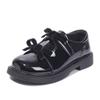 Sapatos de Princesa para Meninas 2025 Primavera Verão Outono Novos Sapatos de Couro Infantil Sola Macia Leve Mocassins Estilo Britânico para Crianças Médias e Grandes