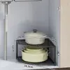 Prateleira de armazenamento de cozinha sob a pia, ferramenta de armazenamento multicamada para dentro do armário, suporte para panelas, escorredor de louça multicamada multifuncional