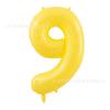 2023 Novo balão de filme de alumínio digital grande amarelo maca de 40 polegadas transfronteiriço ins balão decorativo de festa de aniversário de celebridades cibernéticas