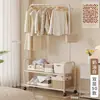 Perchero Simple de Pie para Uso en Casa, Perchero Móvil para Ropa y Bolsos junto a la Cama del Dormitorio, Perchero