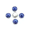 Rhinestone de Garra cosido a mano en forma de D para Satélite Montura K Blanca con Agujero Vidrio Accesorios de Ropa DIY Materiales Hechos a Mano para Vestido de Boda