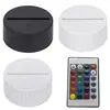 Venda Direta de Fábrica Base de Luminária Noturna 3D Controle Remoto por Toque Luminária Noturna de Acrílico Luz Decorativa Colorida LED