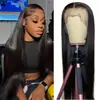 Peluca de Moda Negra de Cabello Lacio para Mujer, Personalizable, Pelucas de Encaje Frontal de Cabello Lacio Más Vendidas