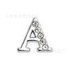 Cuentas de letras de medio diamante, accesorios de joyería para bricolaje, pulsera con letras, cadena para teléfono móvil, llavero con diamantes de imitación, accesorios con letras en inglés