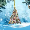 Árbol de Navidad Acrílico Plano Regalo de Navidad Colgante Decoraciones para Espejo Retrovisor de Coche en Casa Festiva
