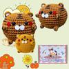 Cross-border Hot Sale Two Pack Cute Blush Tiger Handmade Crochet Material Bolsa DIY Chaveiro Pingente Boneca
