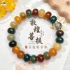 Pulseiras Dunhuang Feitian 108 Tesouros Múltiplos de Jade Branco e Raiz de Bodhi para Mulheres, Acessórios de Brinquedo, Raiz de Bodhi Estilo Étnico Atacado Estilo Masculino