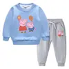 Traje de suéter para niños otoño e invierno 2023 estilo occidental nuevo traje cálido de invierno acolchado de terciopelo de manga larga para niños grandes