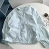 Ropa de Protección Solar para Mujer, Nuevo Estilo de Verano, Ligera con Capucha, Manga Larga, Ropa Protectora de Piel Solar, Chaqueta Cardigan Impermeable de Protección Solar
